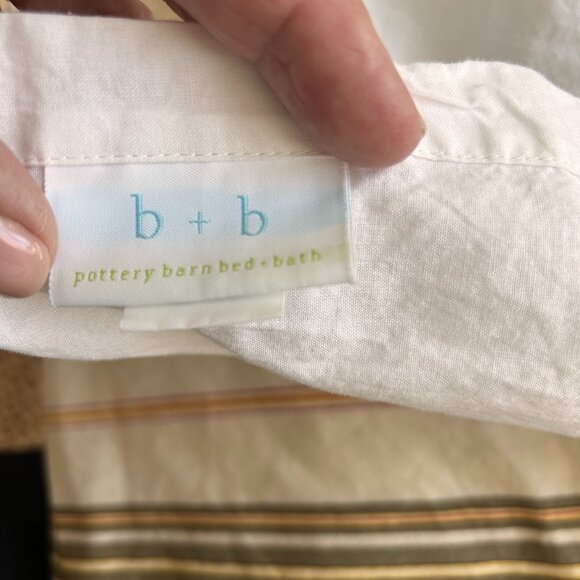 Pottery Barn Hazel Striped Bedskirt - Picture 2 of 6